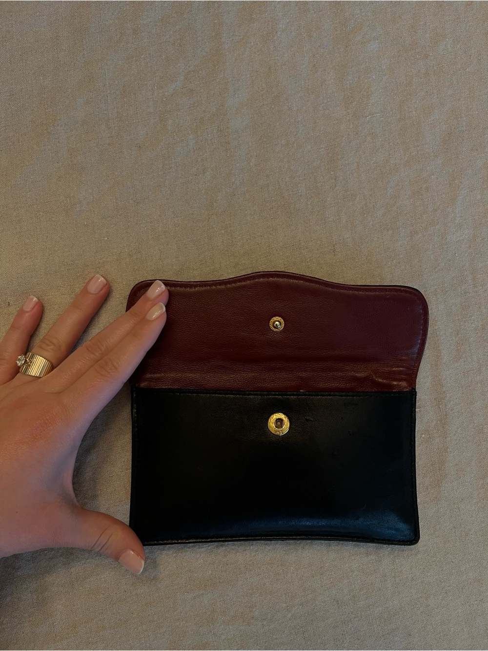Vintage CHANEL Black Lambskin Clutch/Pouch - Picture 2 of 9